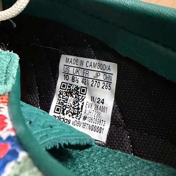 adidas x Liberty London SL 72 OG Collegiate Green Floral Retro Runner - Picture 7 of 7